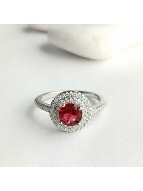 Lab Created Ruby CZ Ring Size 6